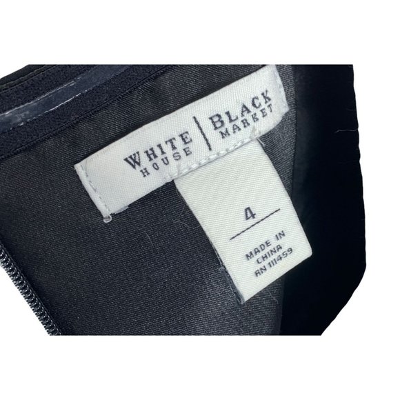 White House Black Market 4 Dress Formal Removable Strap Cocktail Prom Semi Knee - Picture 4 of 6